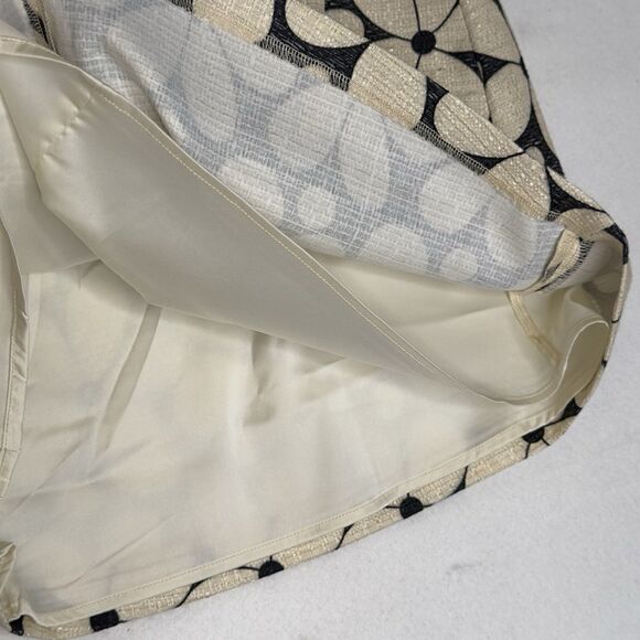 JULIE BROWN NY Skirt Mini size Large Navy Ivory Gold NWT - Picture 5 of 8